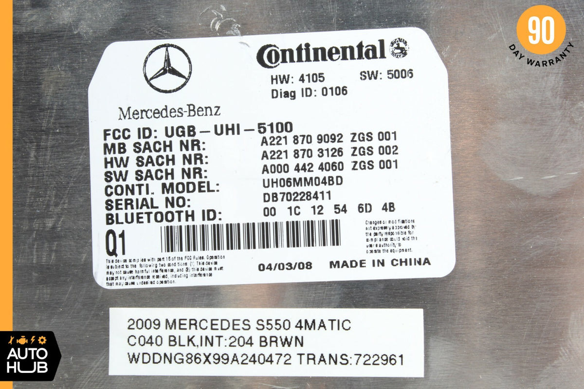 07-09 Mercedes W216 CL550 CL600 S550 Bluetooth Communication Module OEM - photo 6