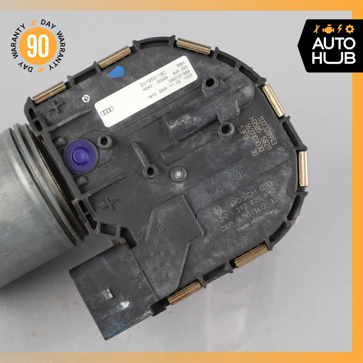 15-20 Audi 8V A3 S3 Front Windshield Wiper Motor OEM - photo 4