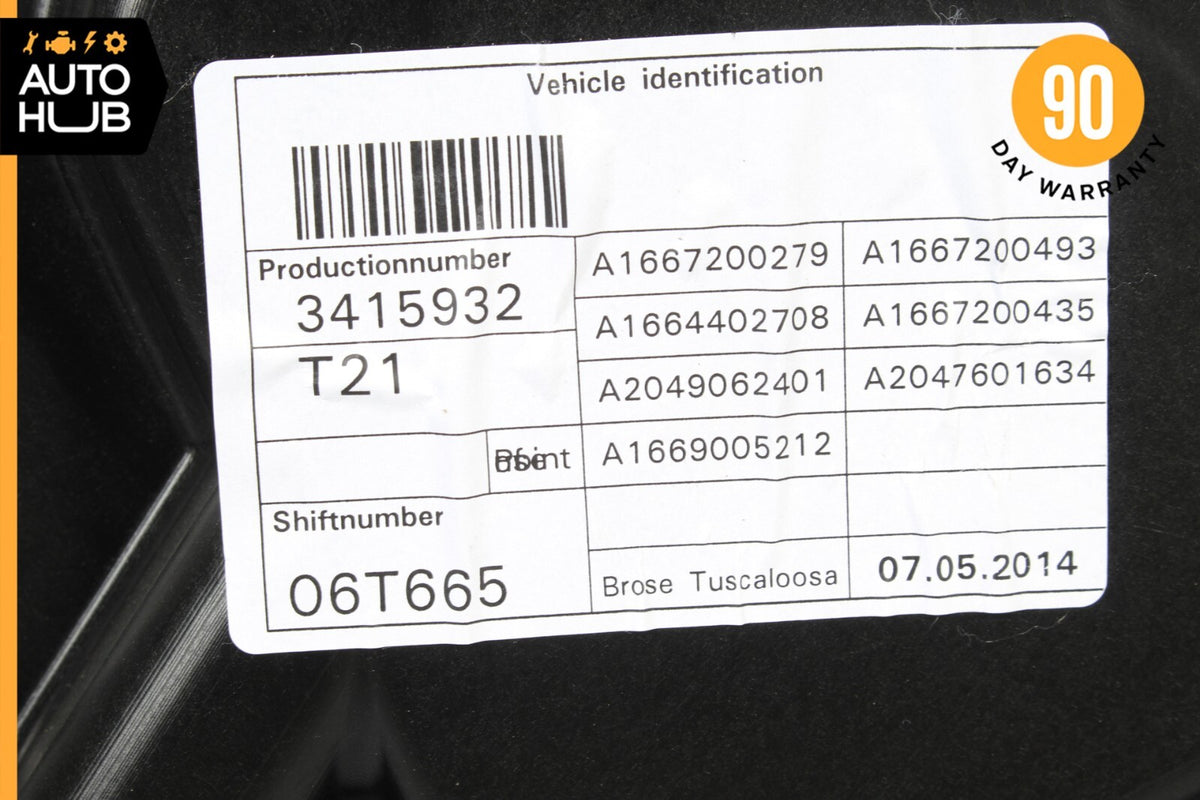 12-19 Mercedes W166 ML350 GL450 GL550 Window Regulator Panel Front Right OEM 60k - photo 11