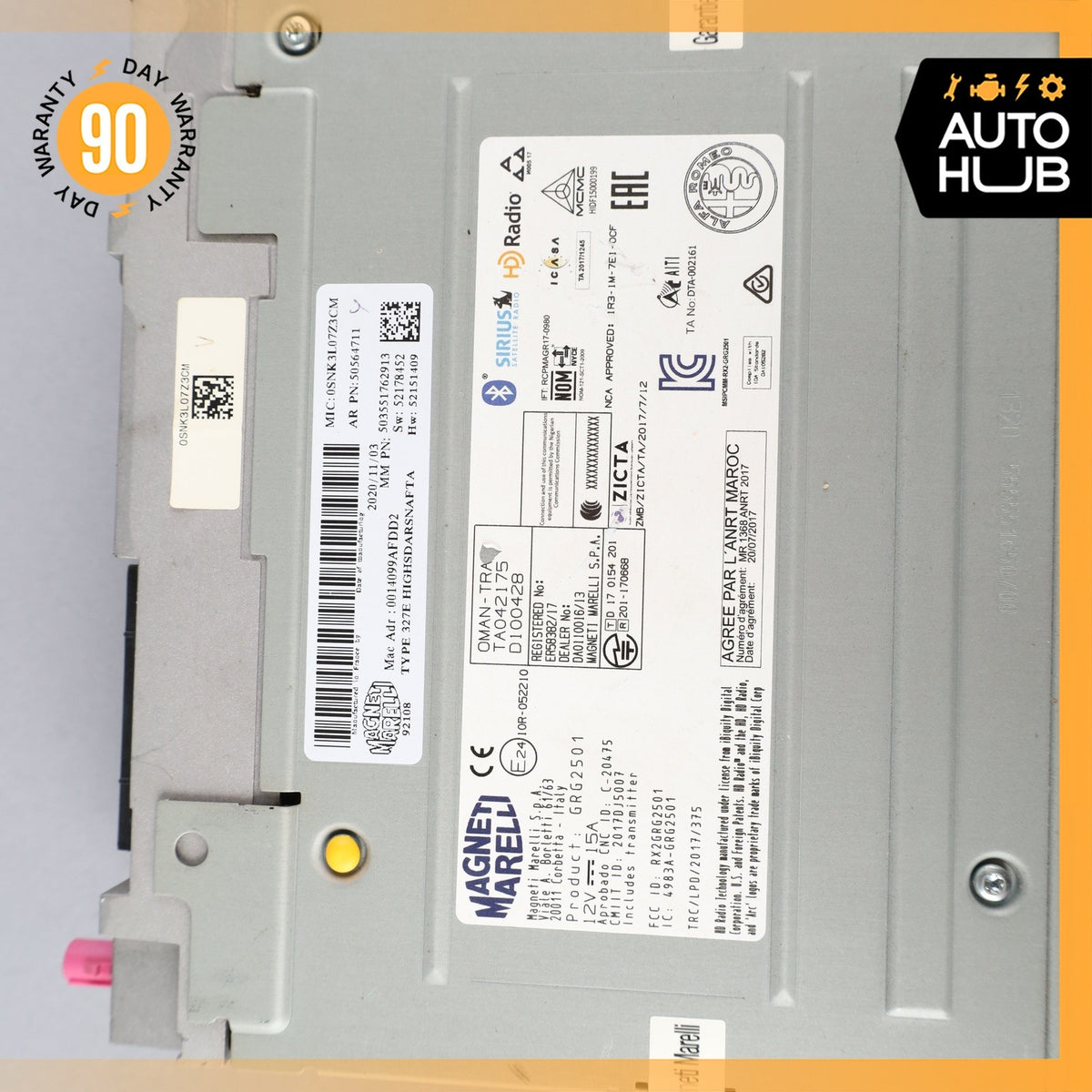 17-23 Alfa Romeo 952 Giulia 949 Stelvio Sirius Satellite Radio Receiver OEM - photo 10