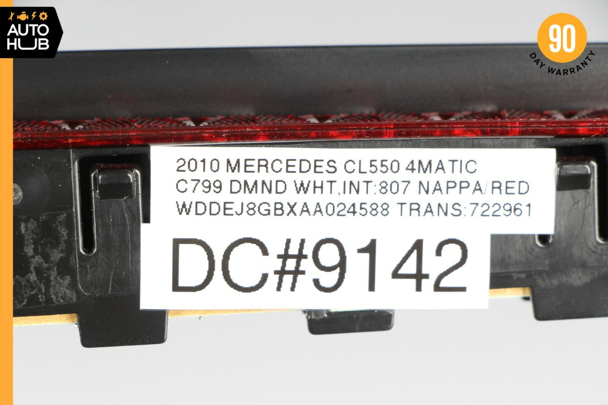 07-14 Mercedes W216 CL550 S550 Rear 3RD Third Brake Stop Light Black OEM - photo 11