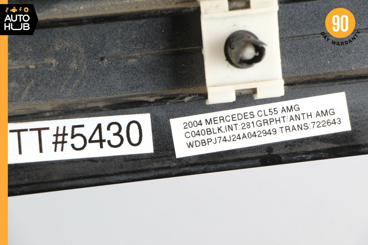 00-06 Mercedes W215 CL55 CL500 Quarter Panel Moulding Trim Rear Left Black OEM - photo 12
