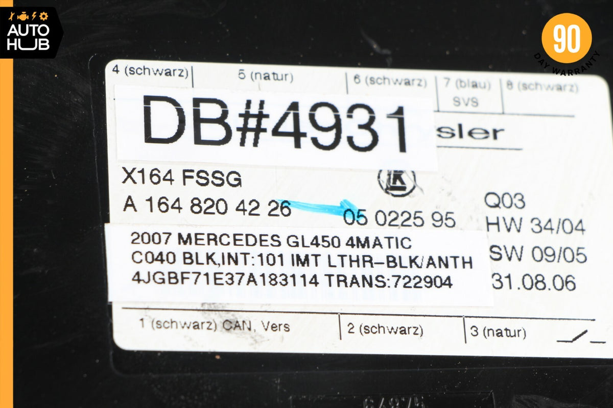 07-12 Mercedes X164 GL450 GL350 Third Seat Row Power Folding Control Module OEM - photo 9