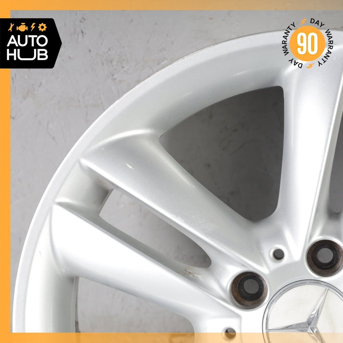 Mercedes W209 CLK350 SLK350 7.5 x 17 17" Front Wheel Rim Silver 2094014102 OEM - photo 2