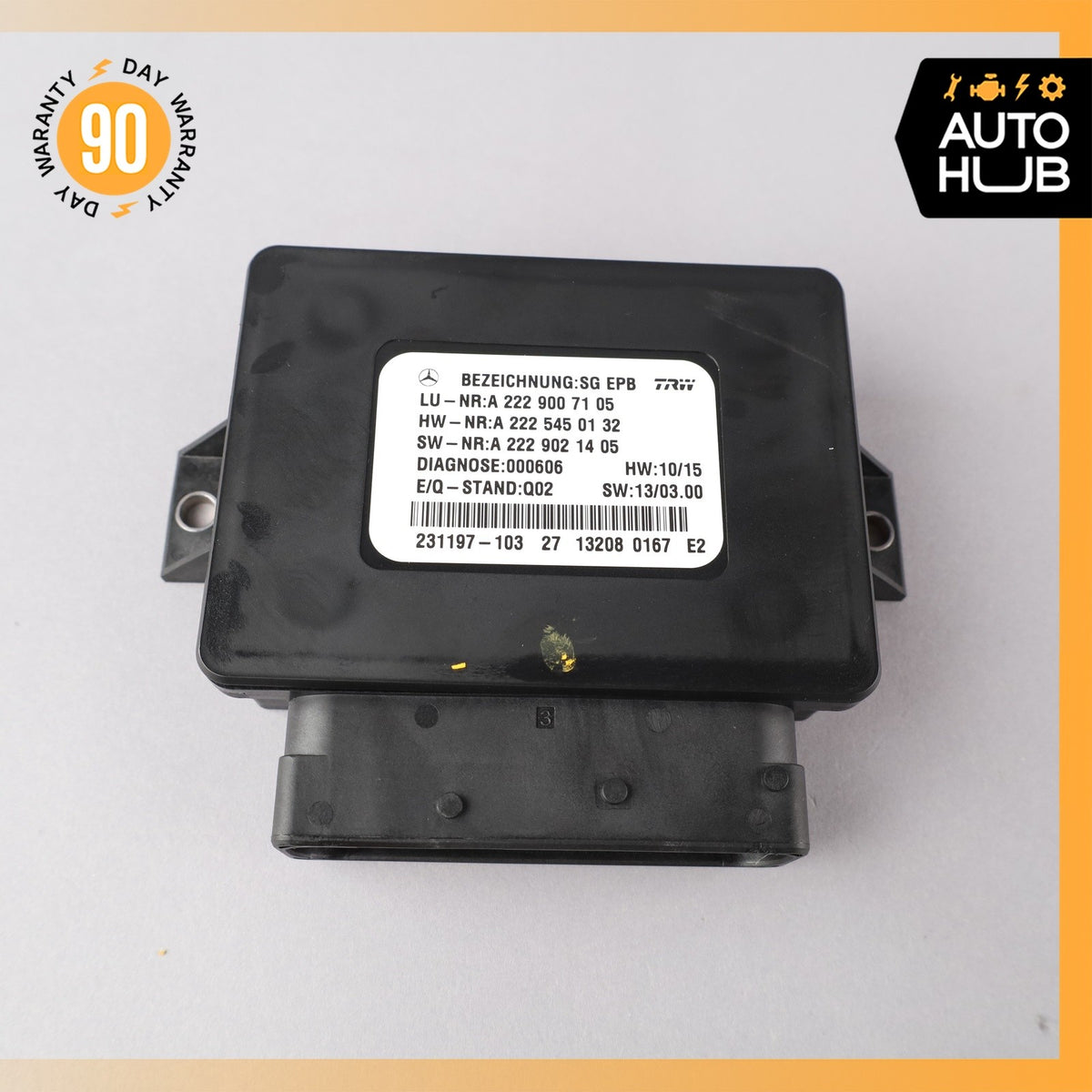 14-17 Mercedes W222 S550 S600 S63 Electronic Parking Brake Control Module OEM - photo 6