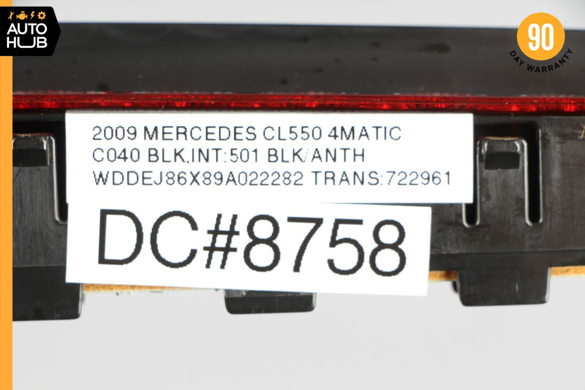 07-14 Mercedes W216 CL550 S550 Rear 3RD Third Brake Stop Light Black OEM - photo 10