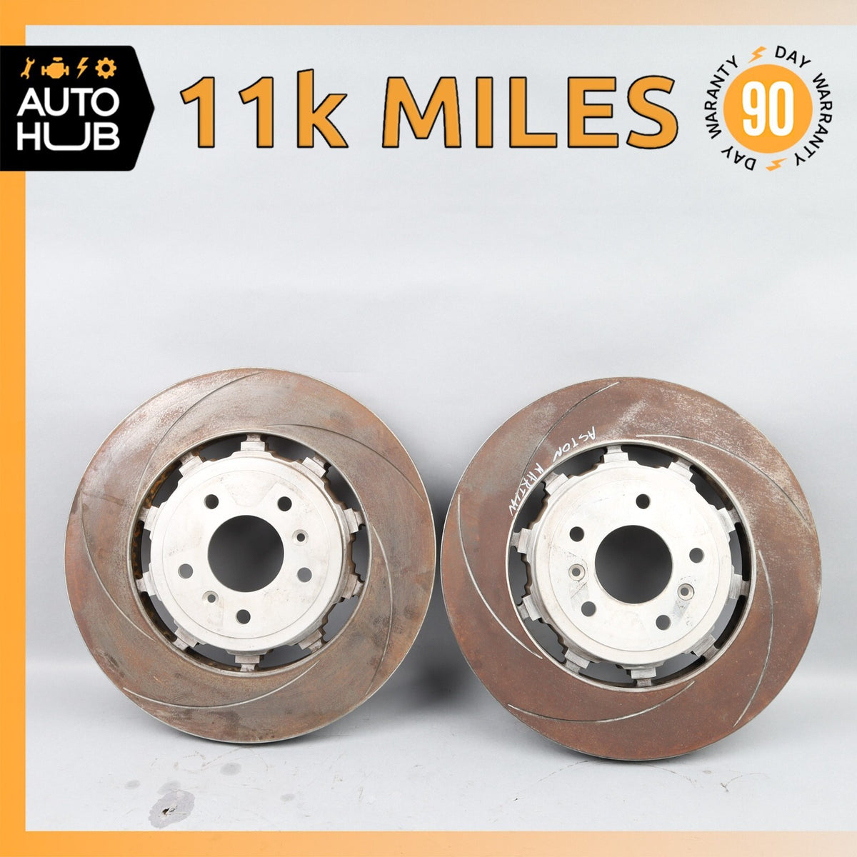12-15 Aston Martin Rapide Front Brake Rotors Disc Left & Right Set OEM 11k - photo 1