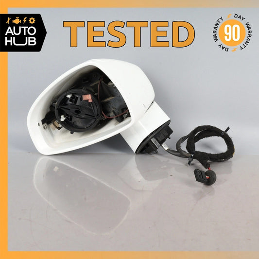 08-15 Audi 8J TT Left Side Rear View Door Mirror White 8J0857501A OEM - photo 1
