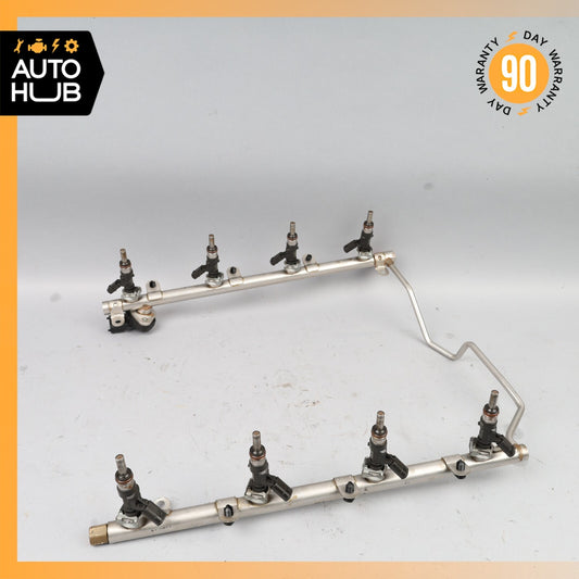 07-15 Mercedes W221 S63 E63 C63 AMG Engine Fuel Injector Rail w/ Injectors OEM - photo 1