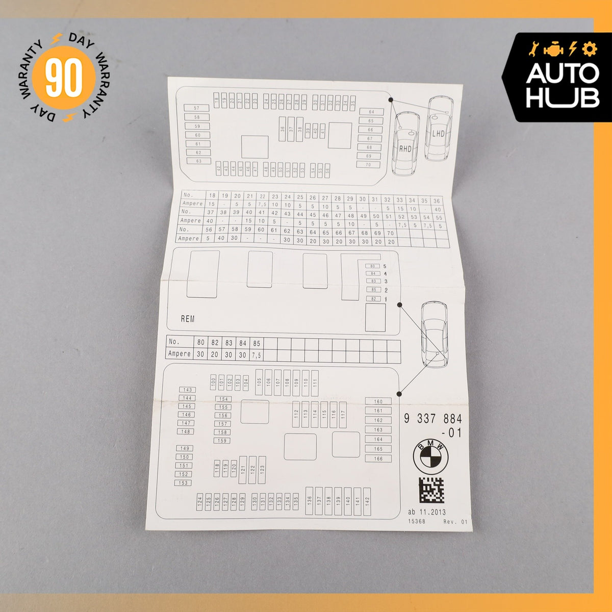 12-19 BMW F32 435i X5 Rear Power Distribution Box Fuse Box 61149259466 OEM - photo 8