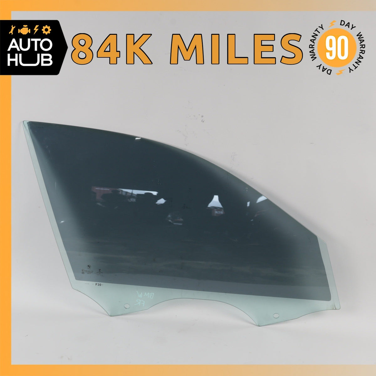 12-18 BMW F30 320i 335i 330e 340i Sedan Front Right Side Door Window Glass OEM - photo 1