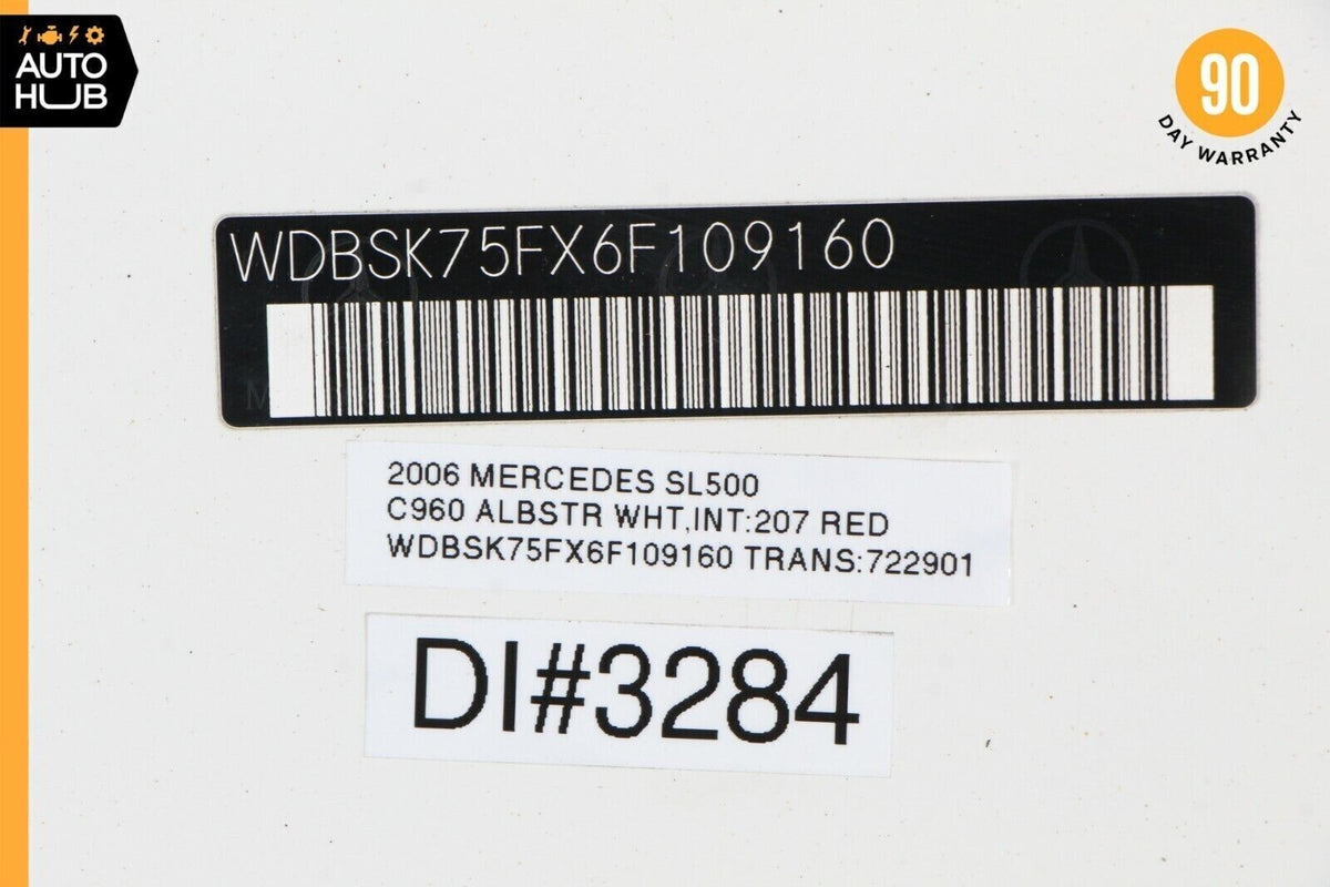 03-12 Mercedes R230 SL500 SL550 SL55 AMG Trunk Lid License Plate Holder OEM - photo 12