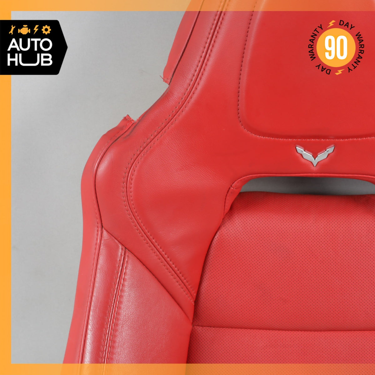 14-19 Chevrolet Corvette C7 Right Side Top Upper Seat Cushion Adrenaline Red OEM - photo 4