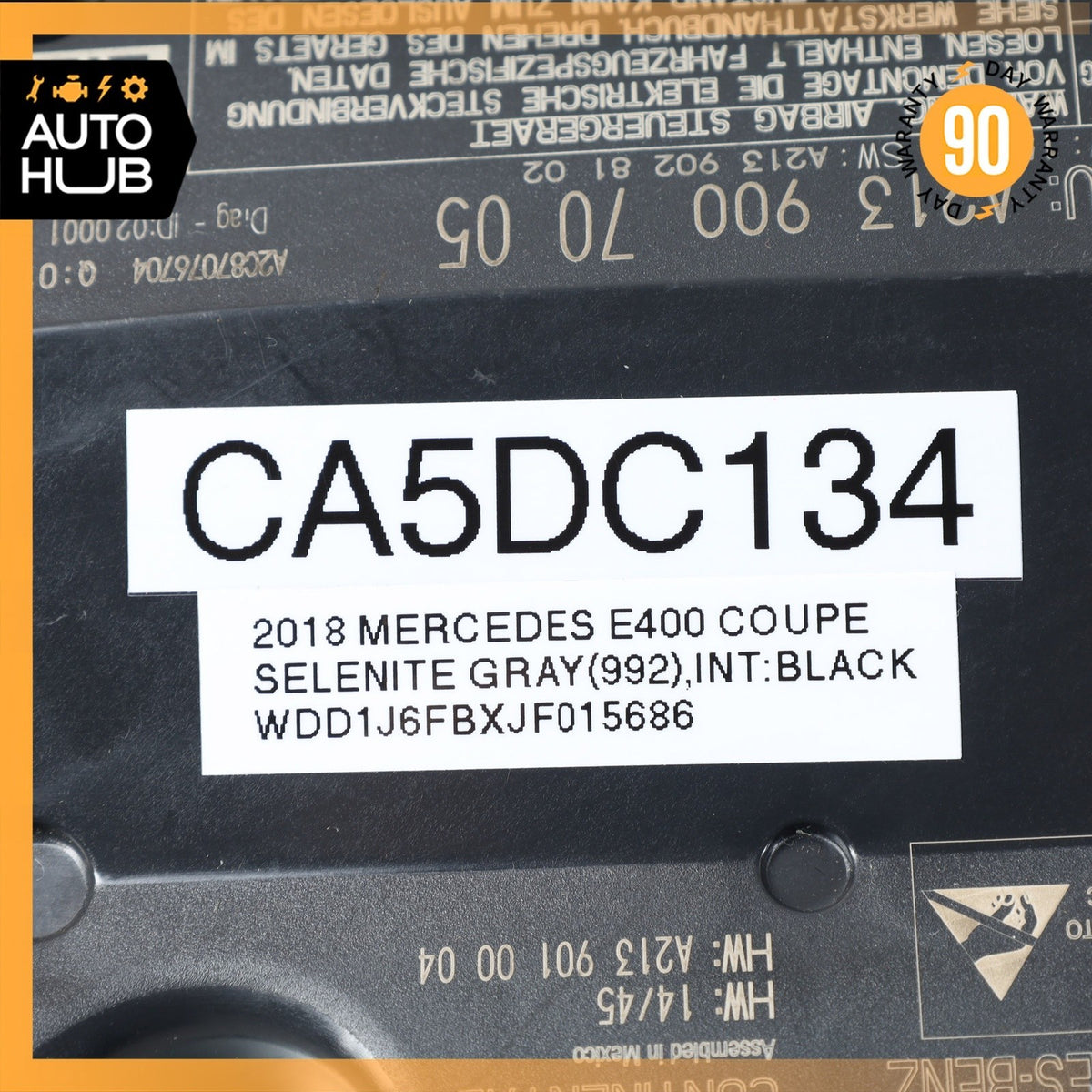 18-23 Mercedes W238 E400 E53 AMG Airbag Air Bag Sensor SRS Control Module OEM - photo 6
