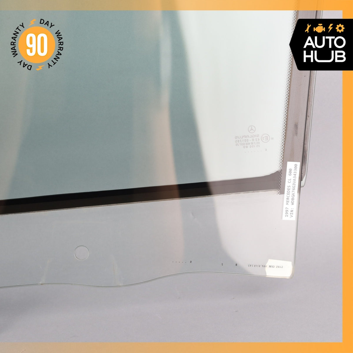 93-99 Mercedes W140 CL600 S500 Coupe Front Right Side Door Window Glass OEM - photo 16