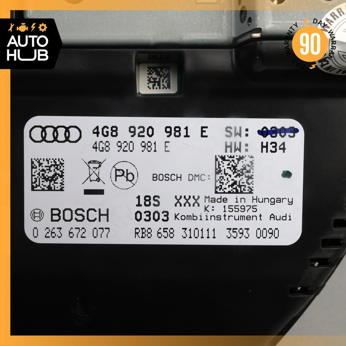 Audi 4G8 A7 Instrument Cluster Speedometer 4G8920981E OEM 143k - photo 15