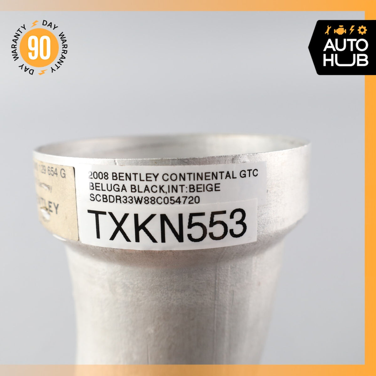 03-12 Bentley Continental GTC GT 6.0L Left Side Air Intake Hose Pipe OEM 63k - photo 11