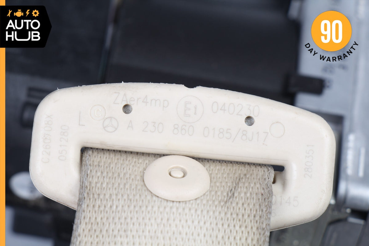 07-12 Mercedes R230 SL550 SL55 AMG Left Driver Seat Belt Retractor Beige OEM - photo 11