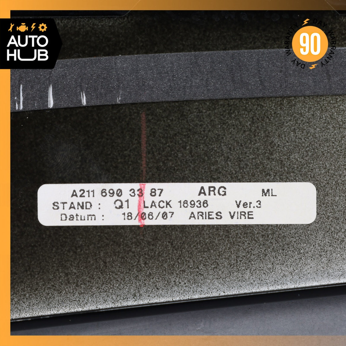 Mercedes W211 E63 AMG Rear Left Driver Side Door Window B-Pillar Molding OEM - photo 7