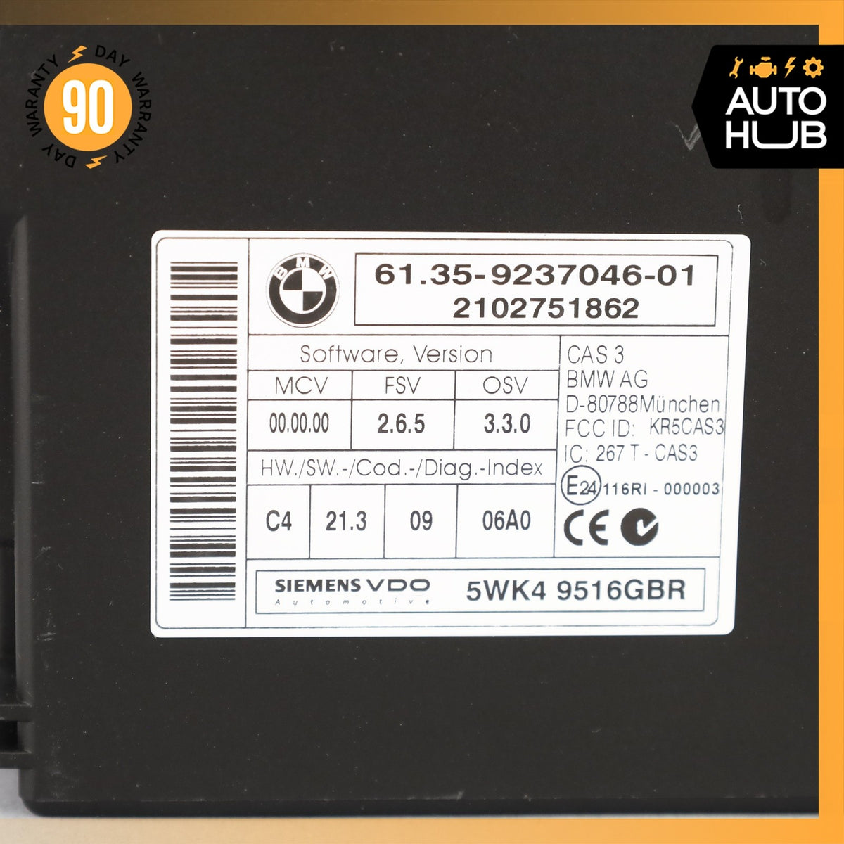 08-13 BMW E88 128i 135i CAS Comfort Access Control Module OEM 89k - photo 9