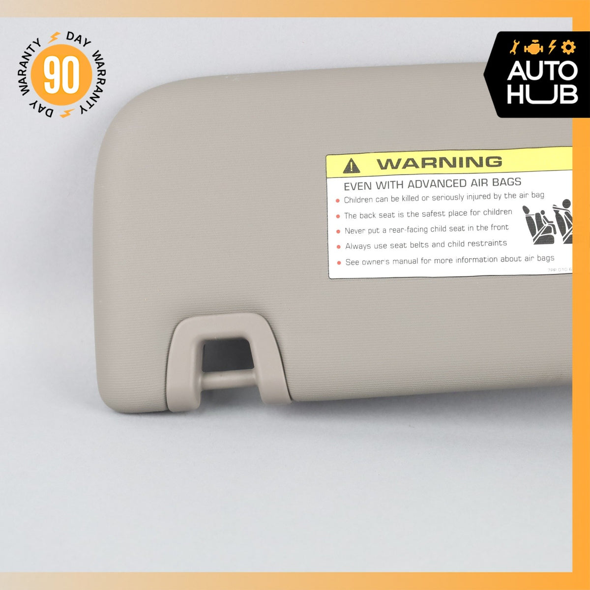 10-16 Porsche Panamera 970 Right Passenger Side Sun Visor Sunvisor Gray OEM - photo 5