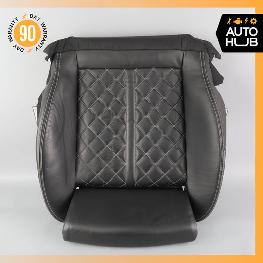 13-18 Audi C7 S6 Front Right Lower Bottom Sport Seat Cushion Leather Black OEM - photo 1