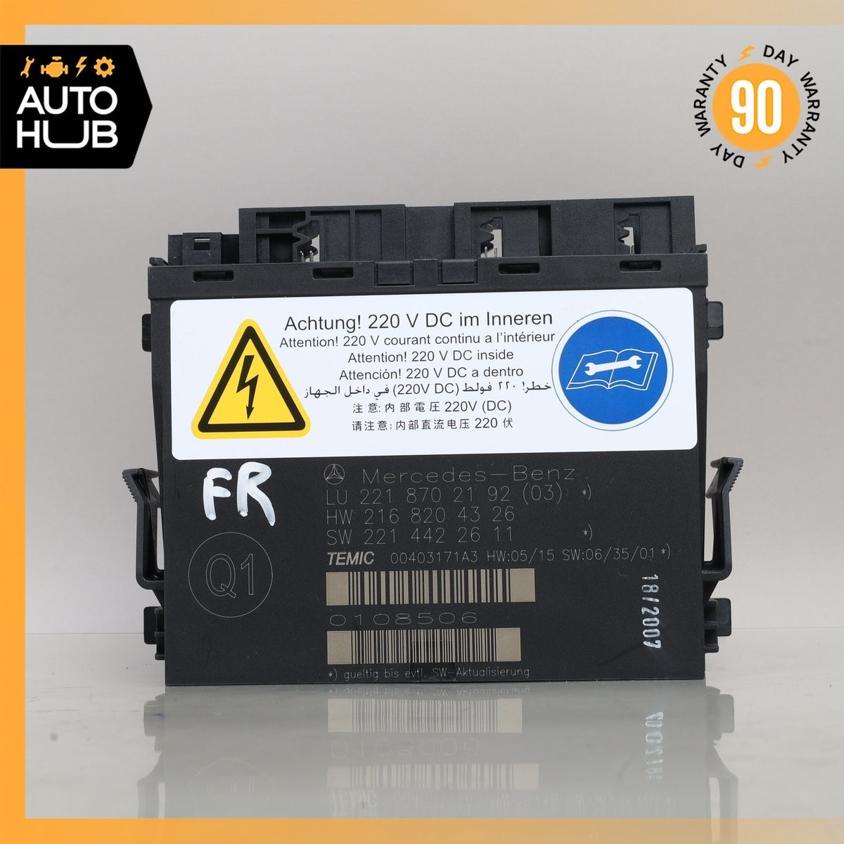 10-14 Mercedes W221 S600 Front Left or Right Seat Contour Control Module OEM - photo 3