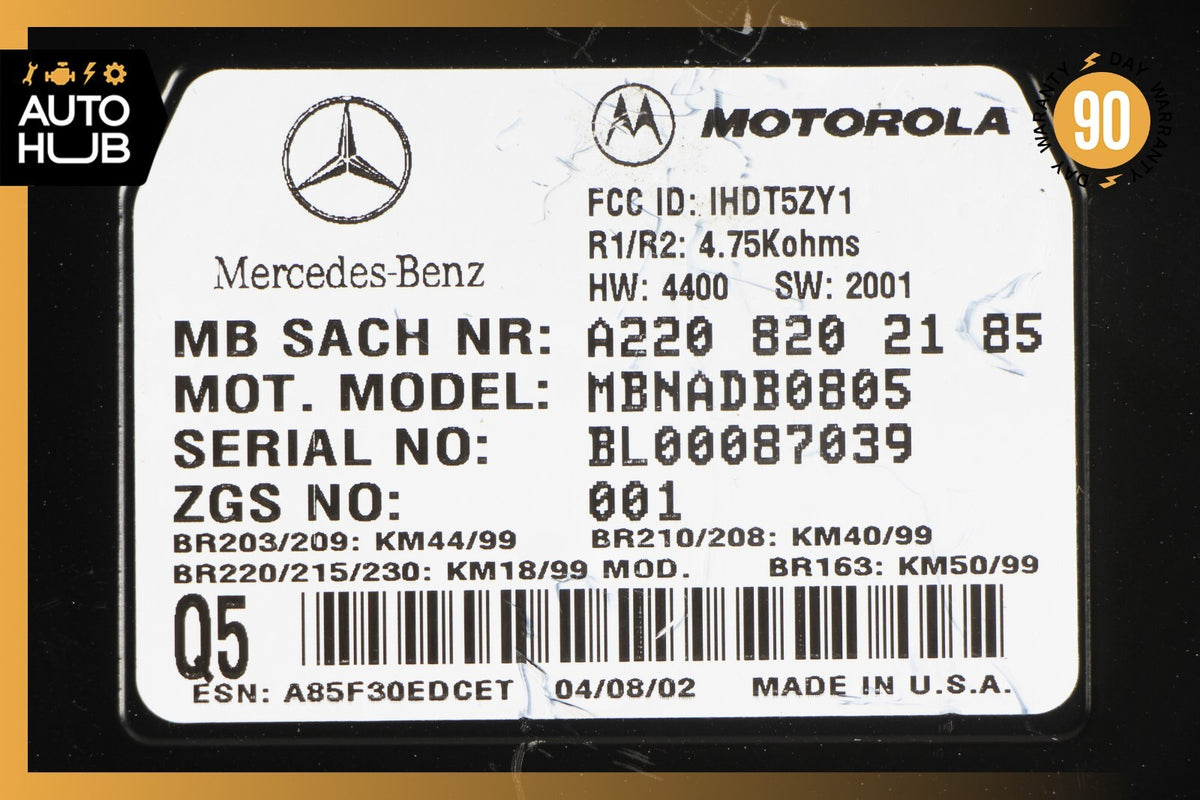00-06 Mercedes R230 SL500 CL500 Voice Command Control Module 2208202185 OEM - photo 9
