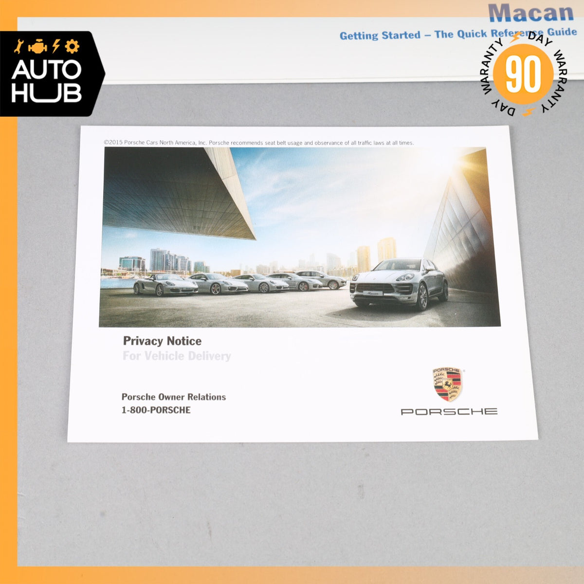 2015 Porsche Macan S 95B Owner's Operator's Manual Book OEM - photo 14