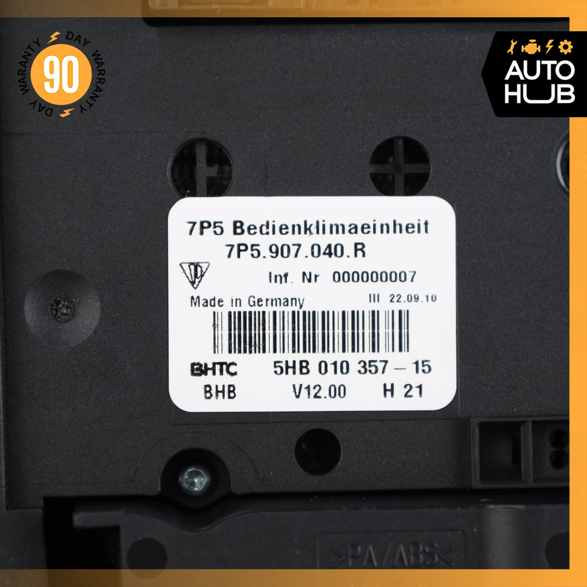 11-12 Porsche Cayenne 958 Front A/C Heater Climate Control Switch 7P5907040K OEM - photo 20