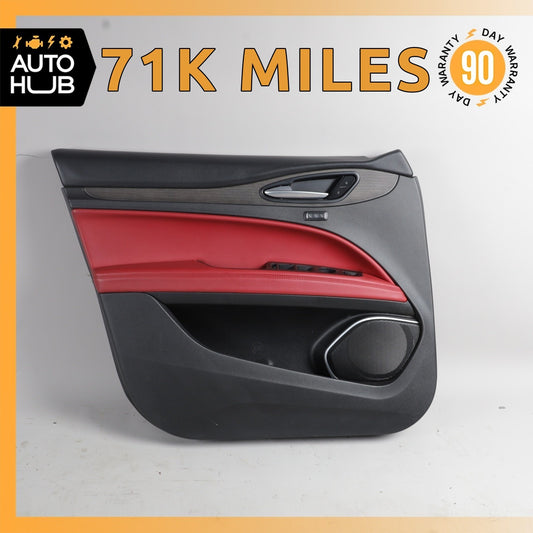 17-22 Alfa Romeo 949 Stelvio Front Left Side Interior Door Panel Red OEM - photo 1
