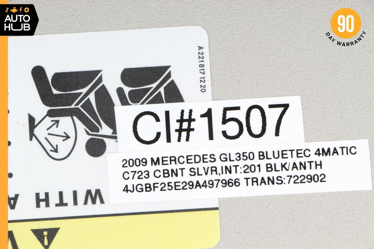 06-12 Mercedes W164 GL350 ML350 Sun Visor Sunvisor Front Right Side Gray OEM - photo 12