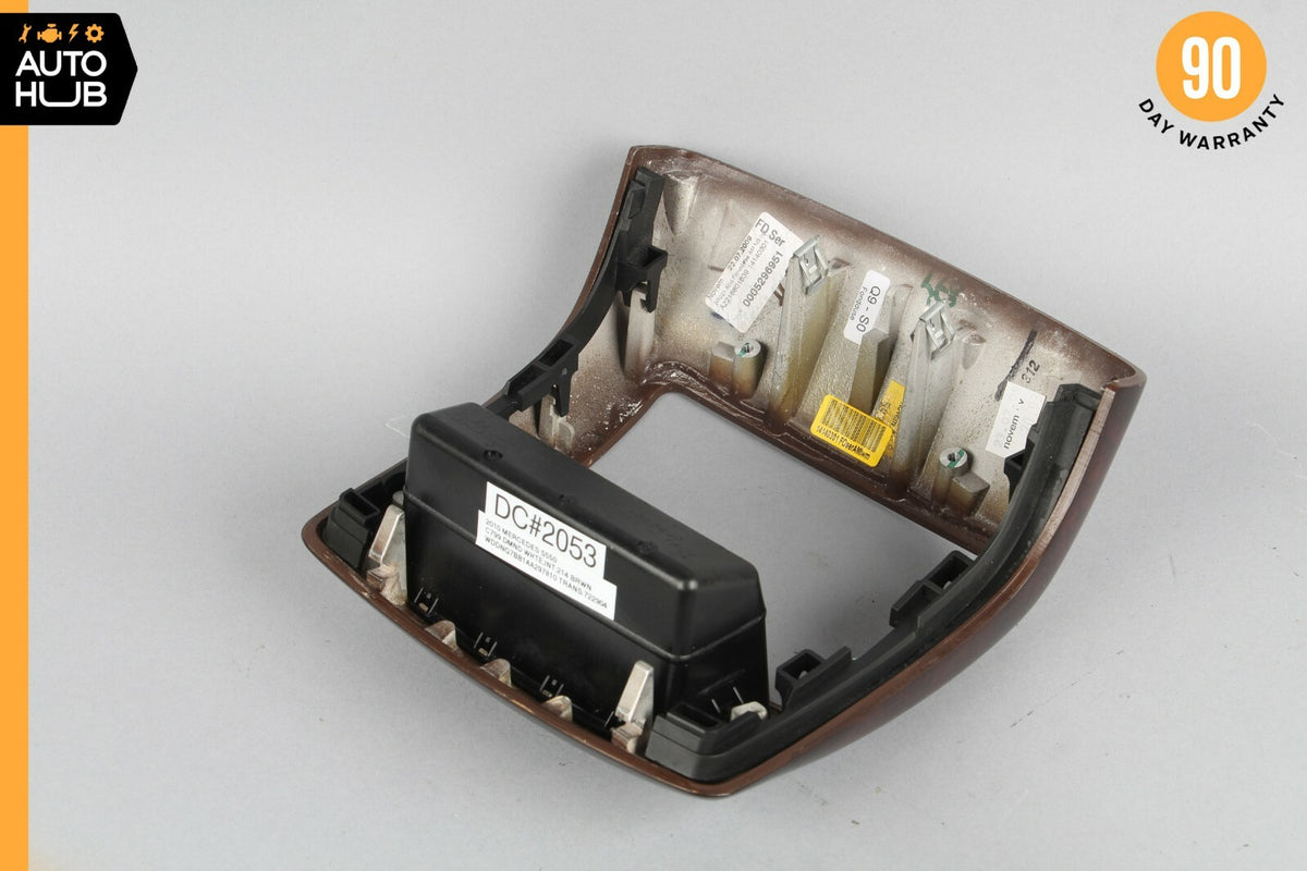 07-13 Mercedes W221 S550 S63 Center Console Rear AC Control Trim Bezel Wood OEM - photo 7