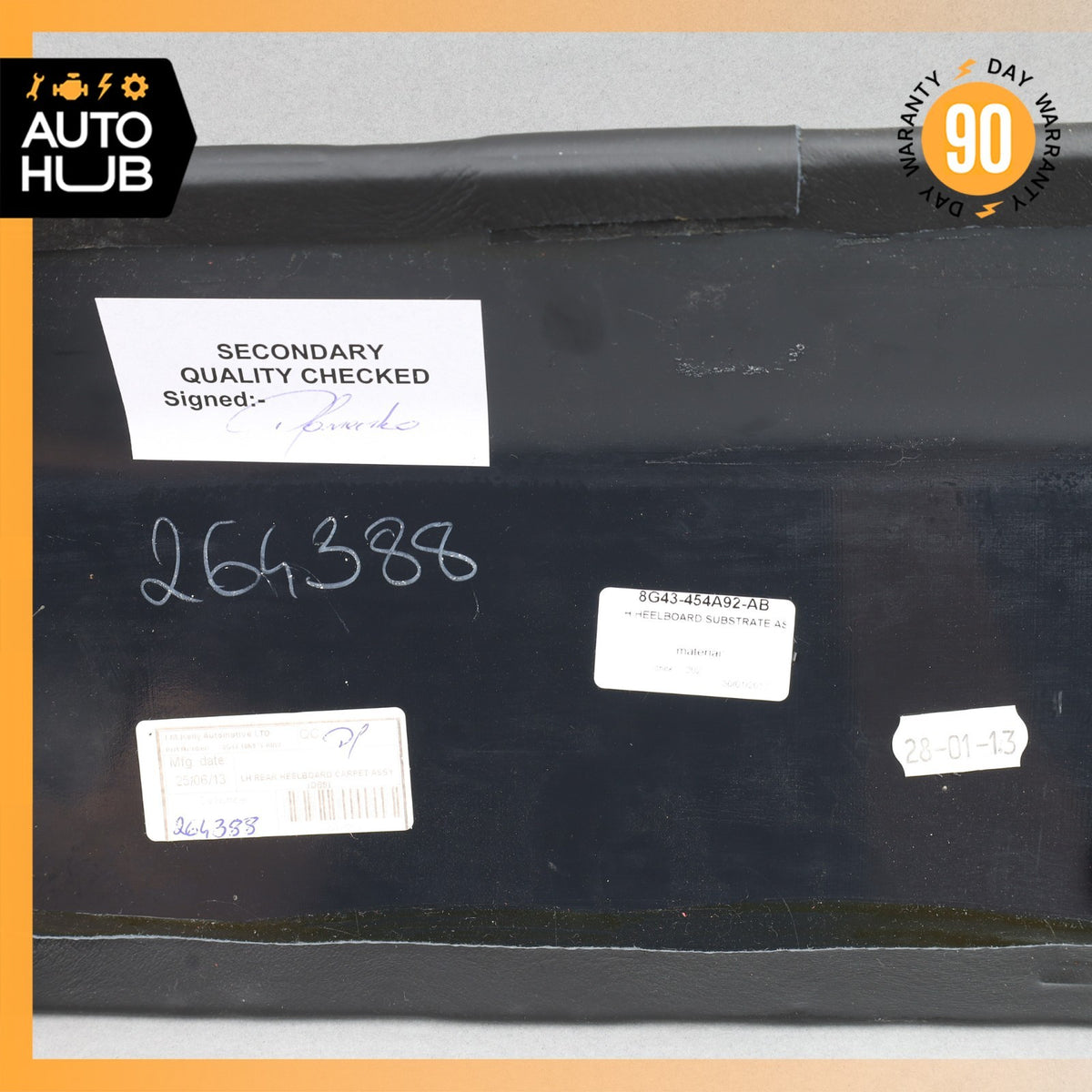 12-16 Aston Martin DB9 Virage Rear Left Side Floor Carpet Panel Black OEM 22k - photo 8