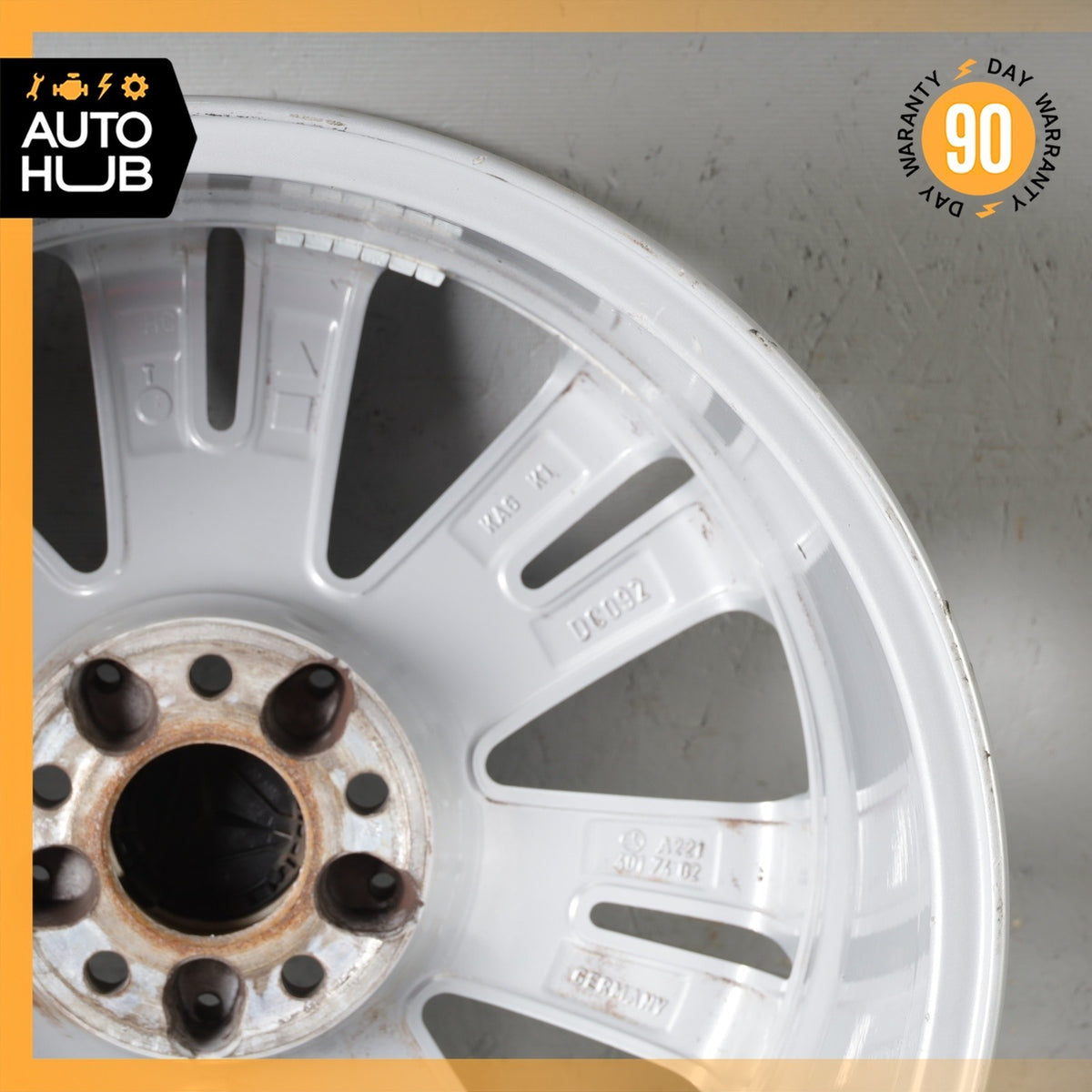 Mercedes W221 S400 S550 CL550 8.5 x 18 18" Wheel Rim Silver 2214017402 OEM - photo 17