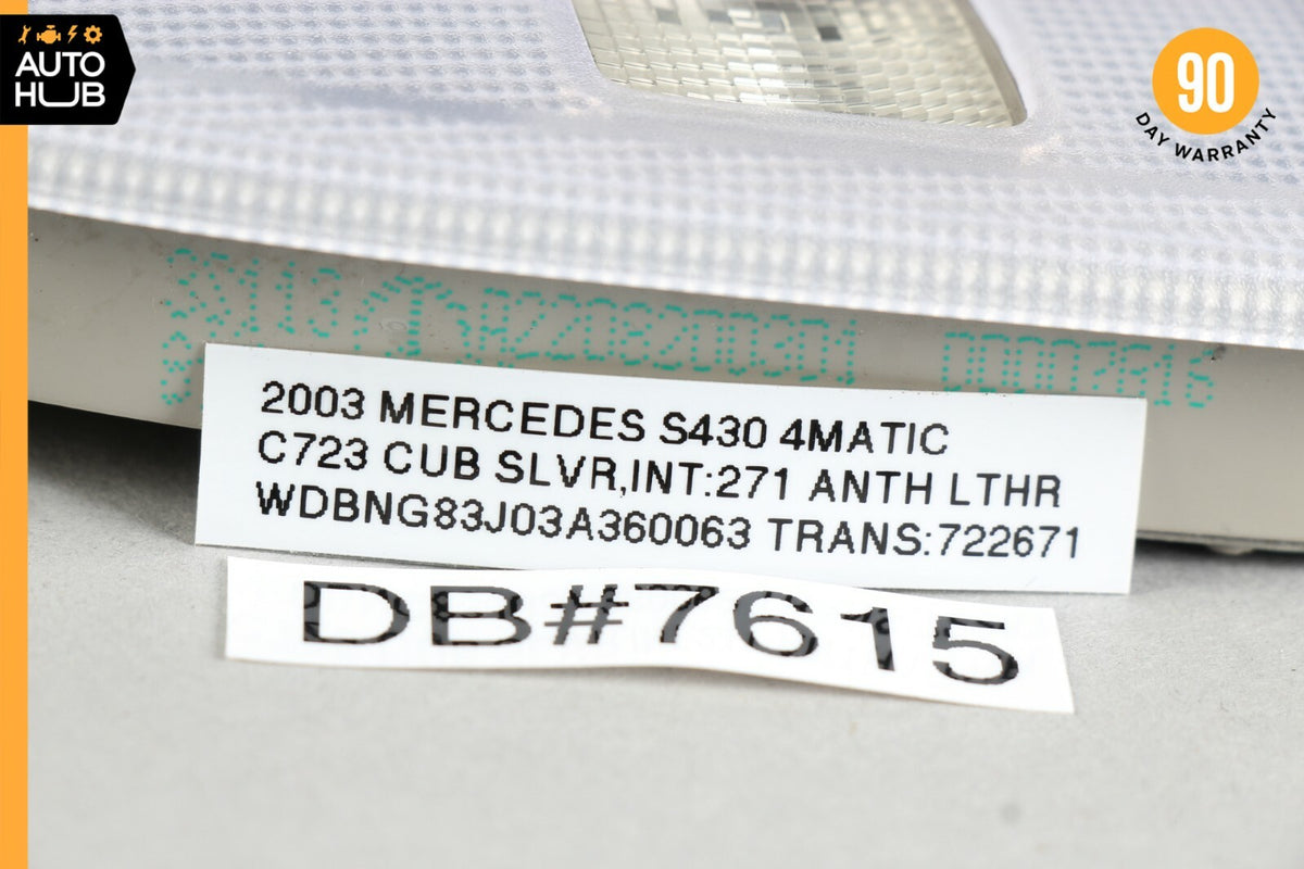 00-06 Mercedes W220 S430 S500 Left and Right Rear Dome Light Mirror Set of 2 OEM - photo 12