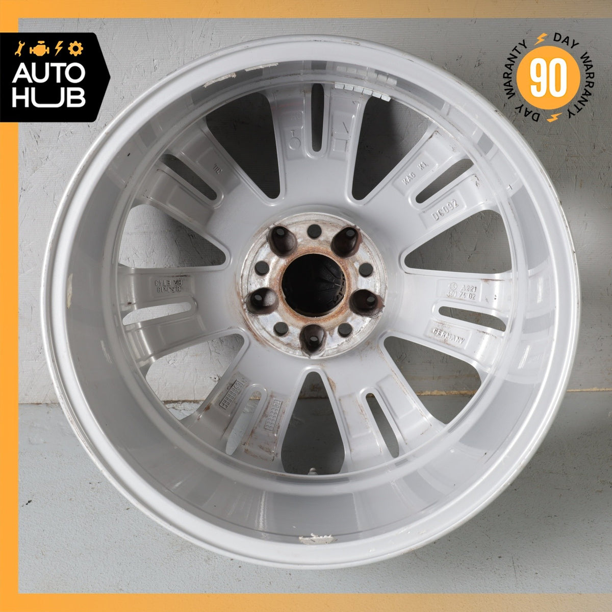 Mercedes W221 S400 S550 CL550 8.5 x 18 18" Wheel Rim Silver 2214017402 OEM - photo 16