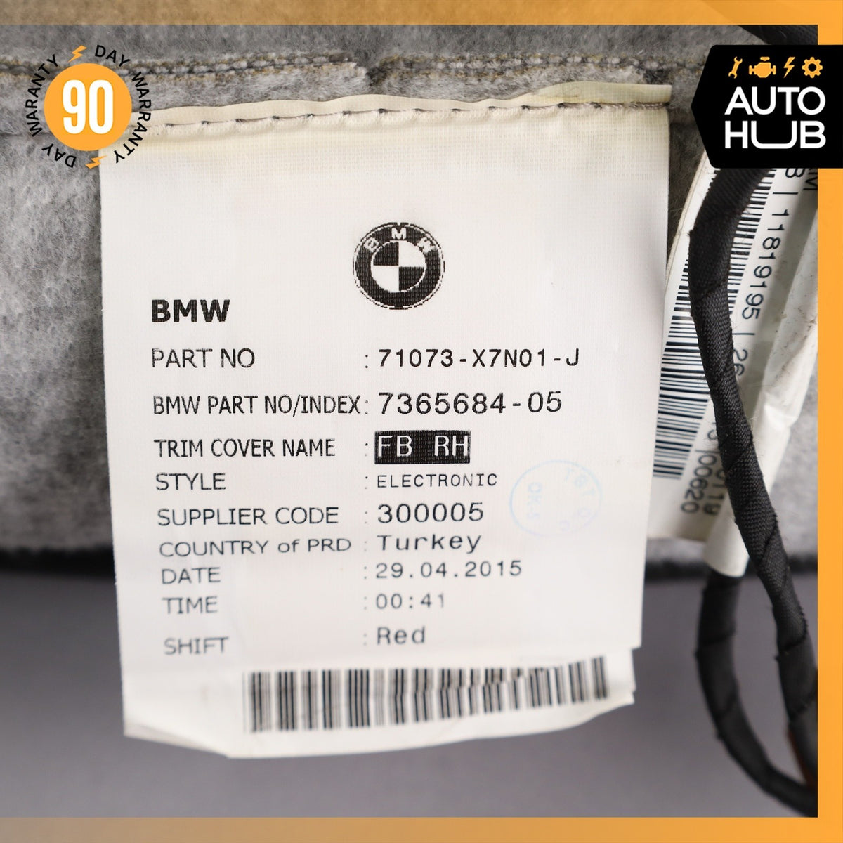14-21 BMW i3 I01 Front Right Passenger Side Top Upper Seat Cushion OEM 80k - photo 16