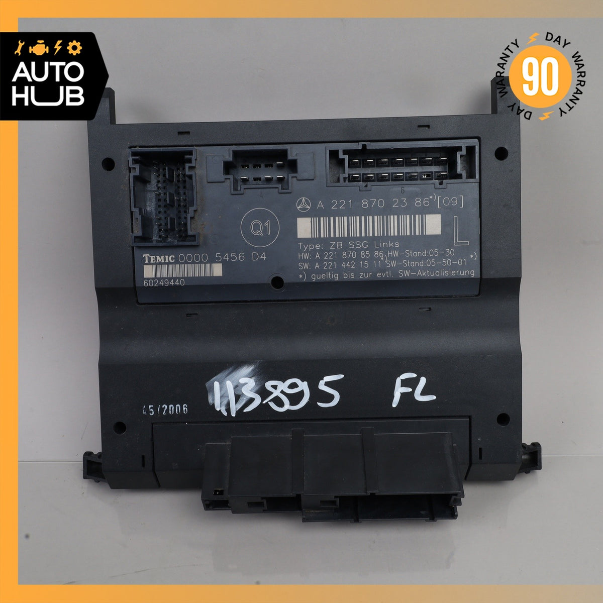 07-13 Mercedes W221 S600 S63 Front Left Driver Side Under Seat Control Unit OEM - photo 2