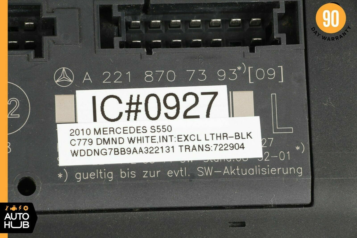 07-13 Mercedes W221 S550 S400 Front Left Driver Side Under Seat Control Unit OEM - photo 8