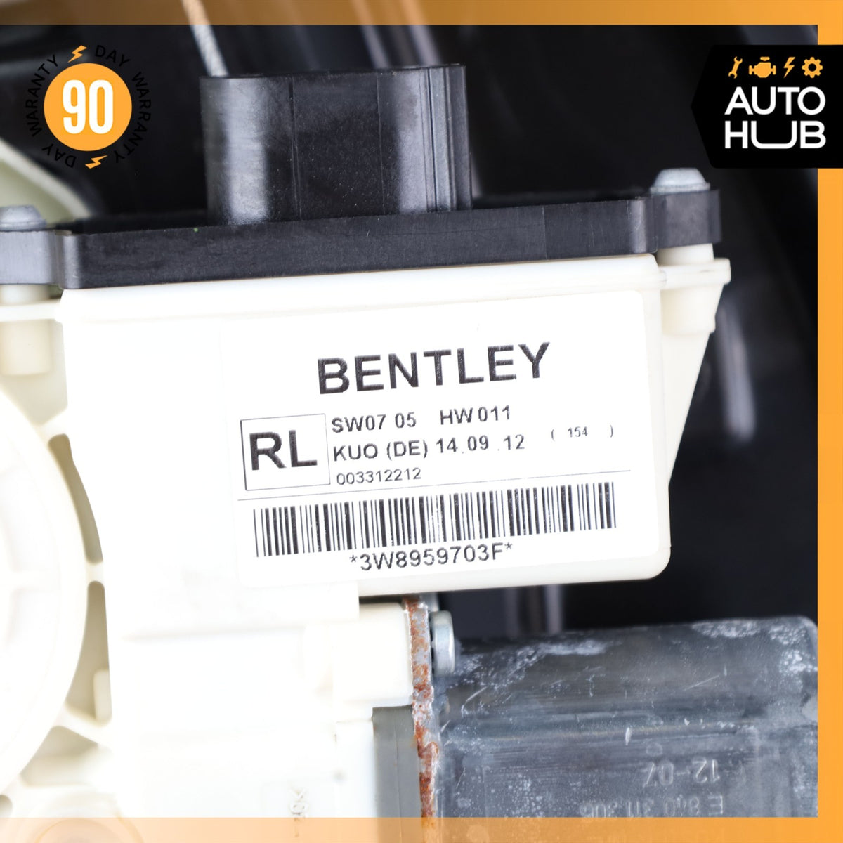 12-17 Bentley Continental GT Rear Left Side Quarter Window Regulator Motor OEM - photo 10