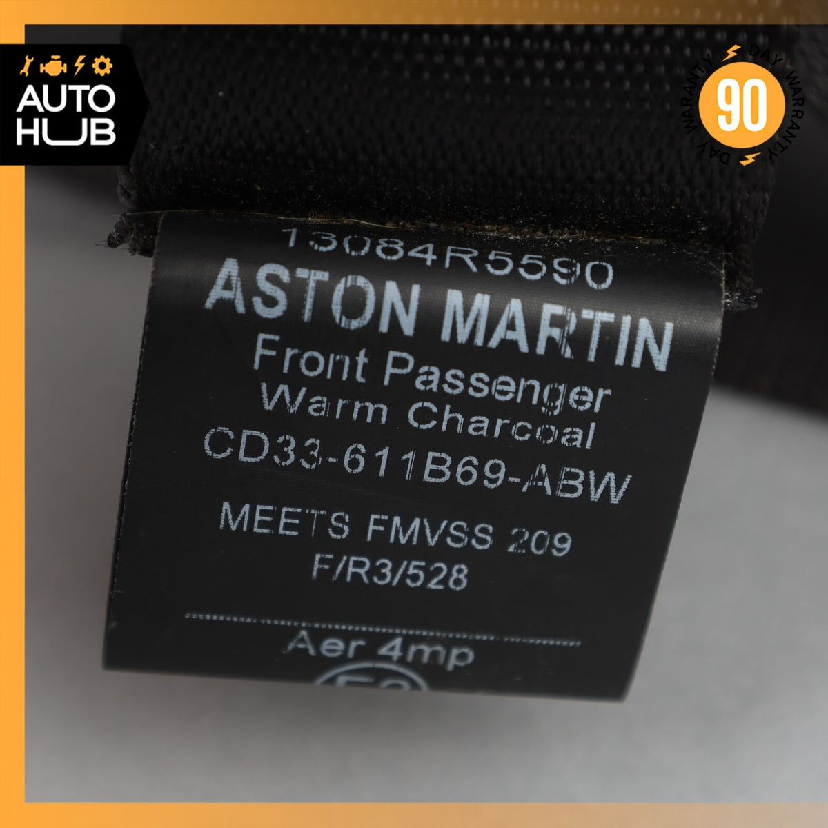 13-18 Aston Martin DB9 Vanquish Front Right Passenger Side Seat Belt OEM 35k - photo 18