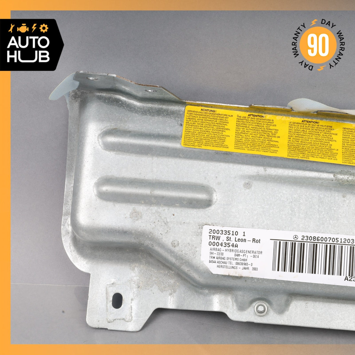03-12 Mercedes R230 SL500 SL55 AMG Knee Airbag Air Bag Left Driver Side OEM - photo 7
