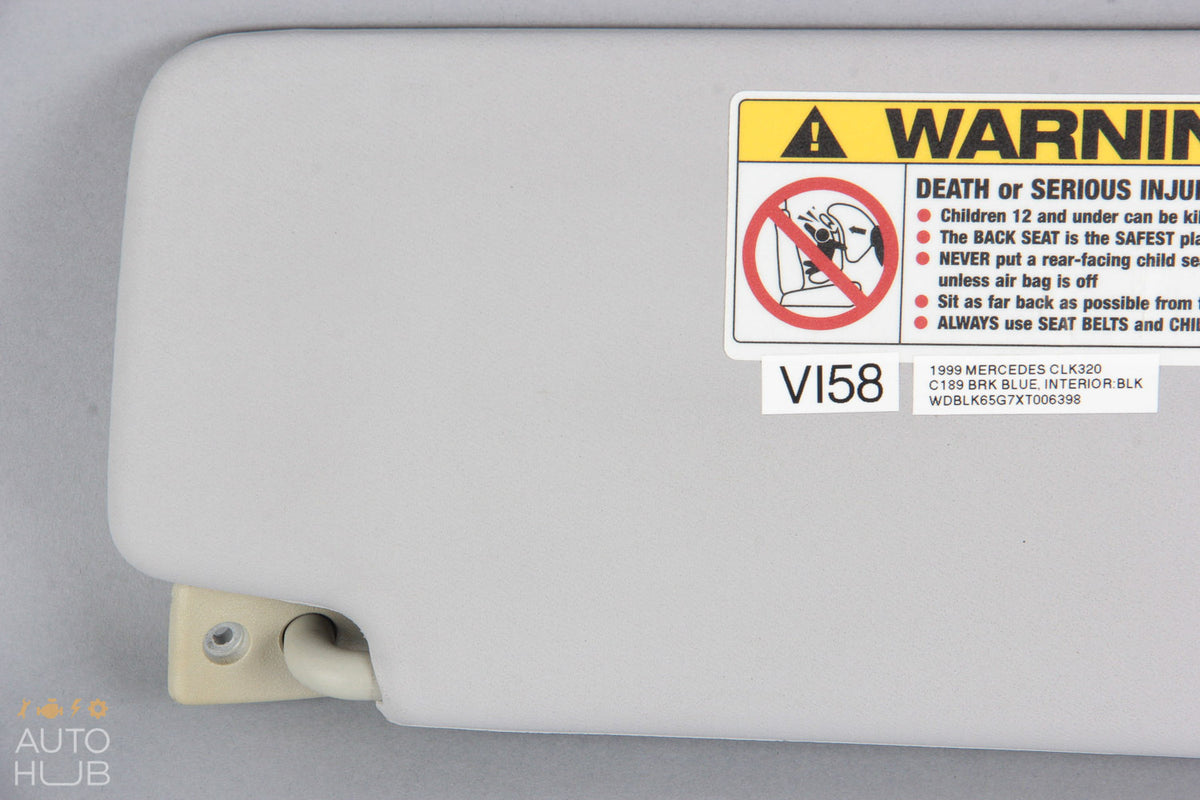 98-03 Mercedes W208 CLK320 CLK430 Left Driver Side Sunvisor Shade Cover OEM - photo 9