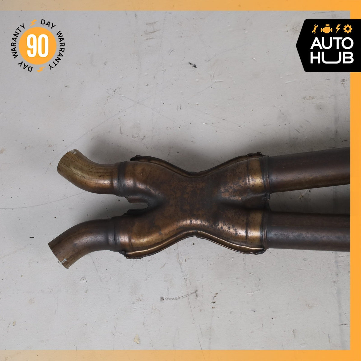 Mercedes R230 SL550 Engine Left & Right Side Exhaust Downpipe Set of 2 OEM 90k - photo 3
