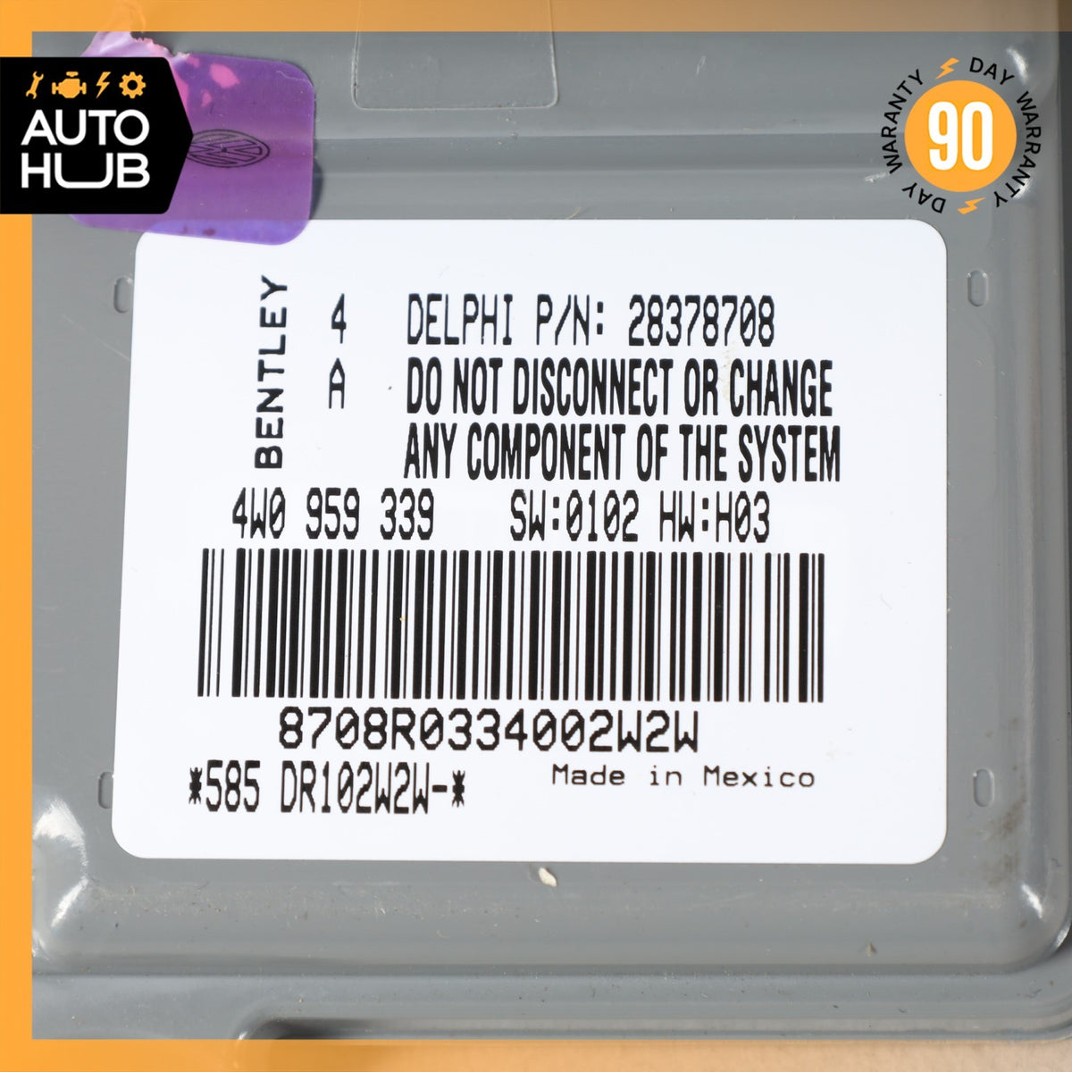 Bentley Continental Flying Spur Front Right Seat Occupancy Sensor 4W0959339 OEM - photo 7