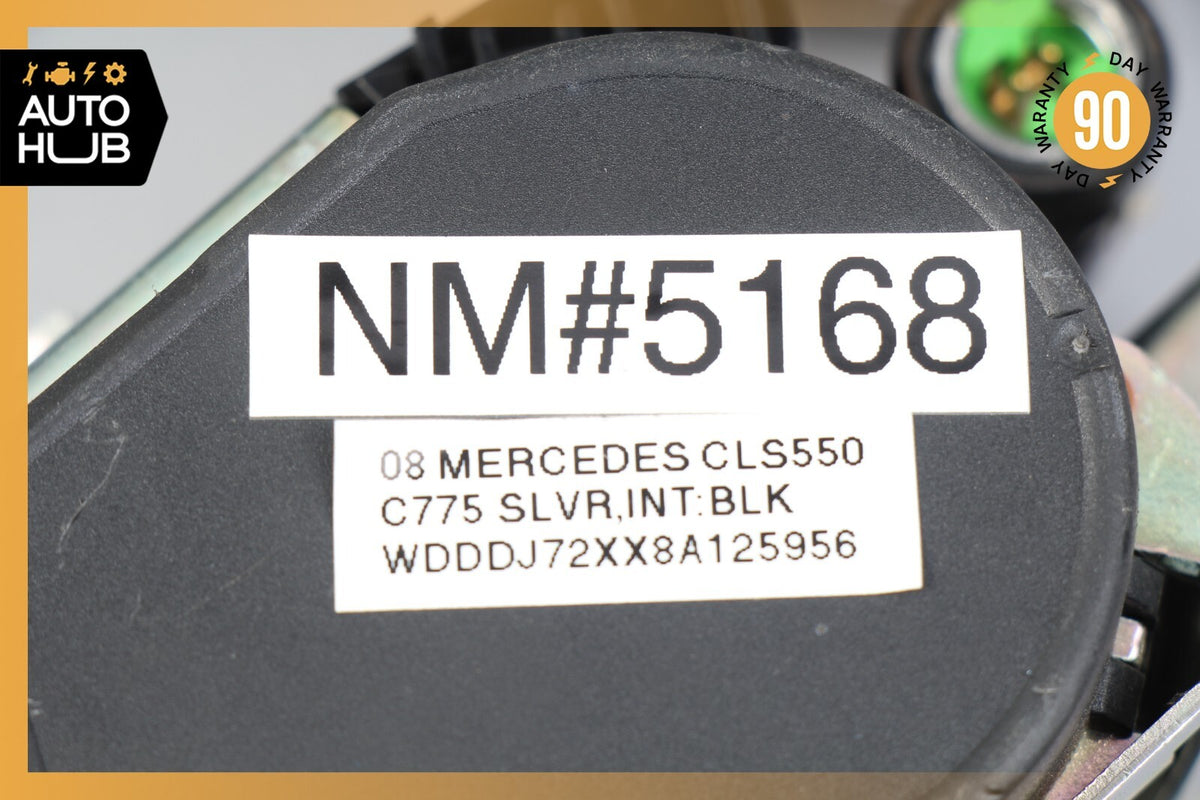 06-11 Mercedes W219 CLS550 CLS500 Rear Right Passenger Side Seat Belt Black OEM - photo 12