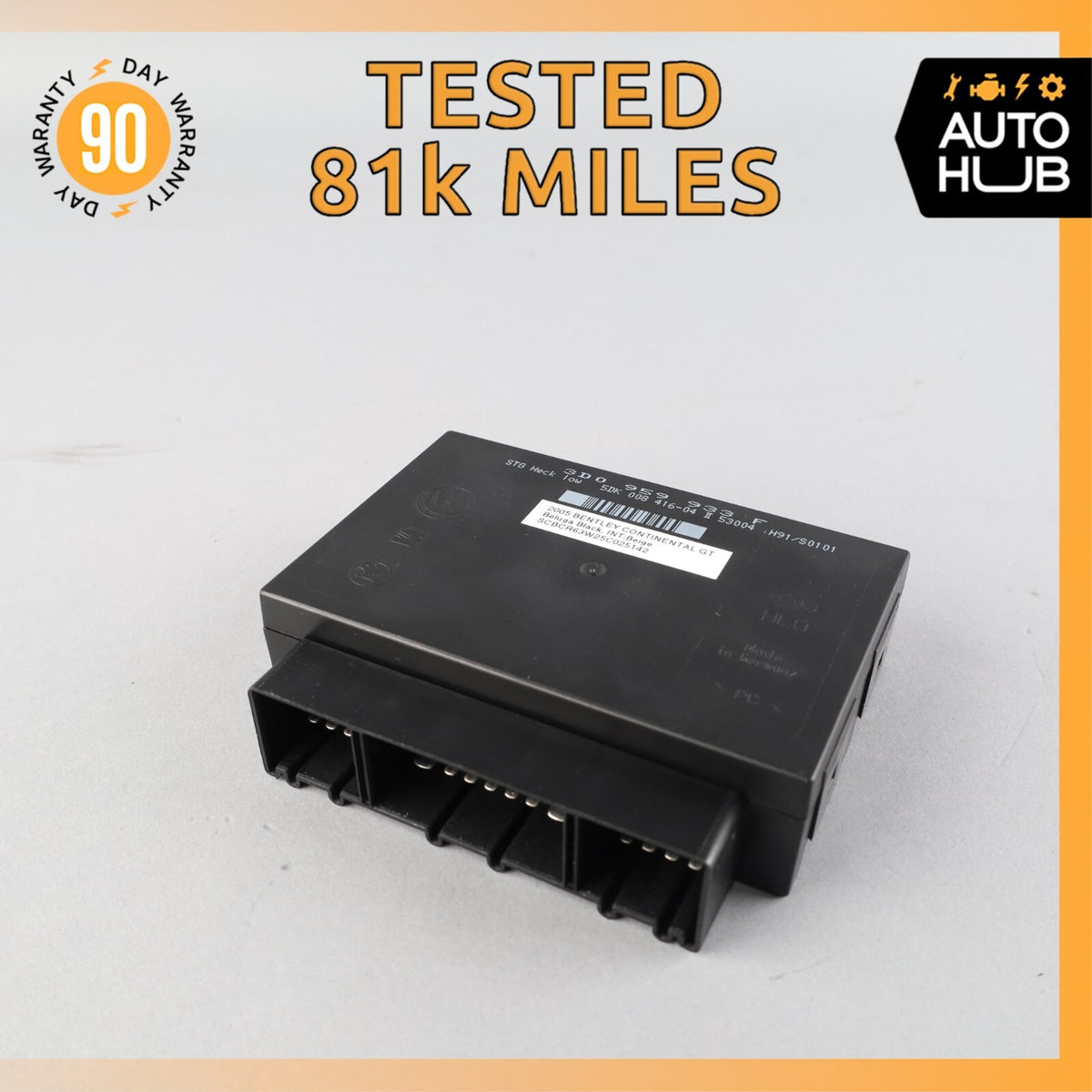 Bentley Continental GT Comfort Body Computer Control Module BCM OEM 81k - photo 1