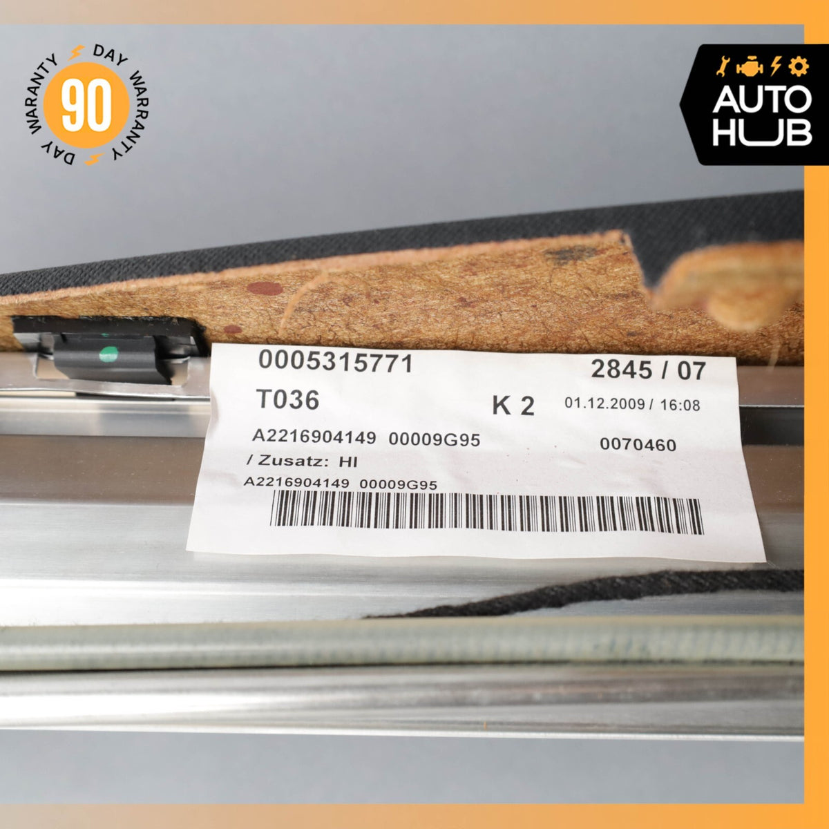 10-13 Mercedes W221 S550 Rear Window Sun Shade Screen Roller Blind w/ Trim OEM - photo 11