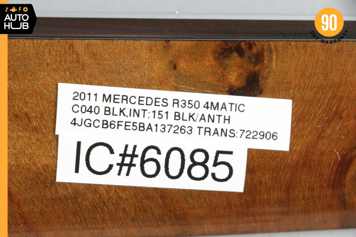 06-13 Mercedes W251 R350 R500 Front Right Side Door Panel Bezel Trim Wood OEM - photo 11